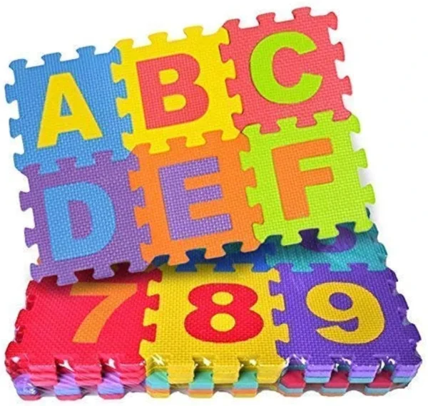 36 Pieces Alphabet & Number Floor Mats for Kids