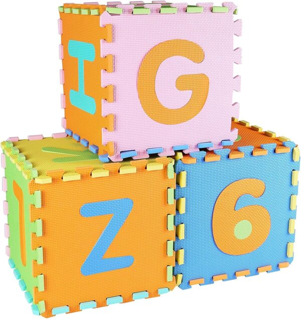 36 Pieces Alphabet & Number Floor Mats for Kids - Image 2