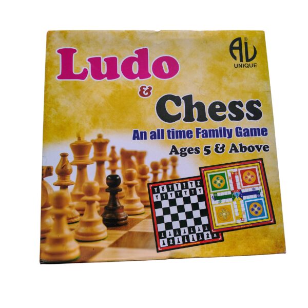 Ludo and Chess Wooden Board / All Time Family Game/ Age 5 and above